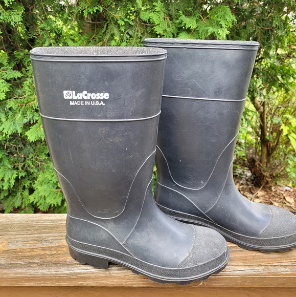 La Crosse Rubber Rain boots Men's Size 9 Made in USA. - Picture 3 of 9
